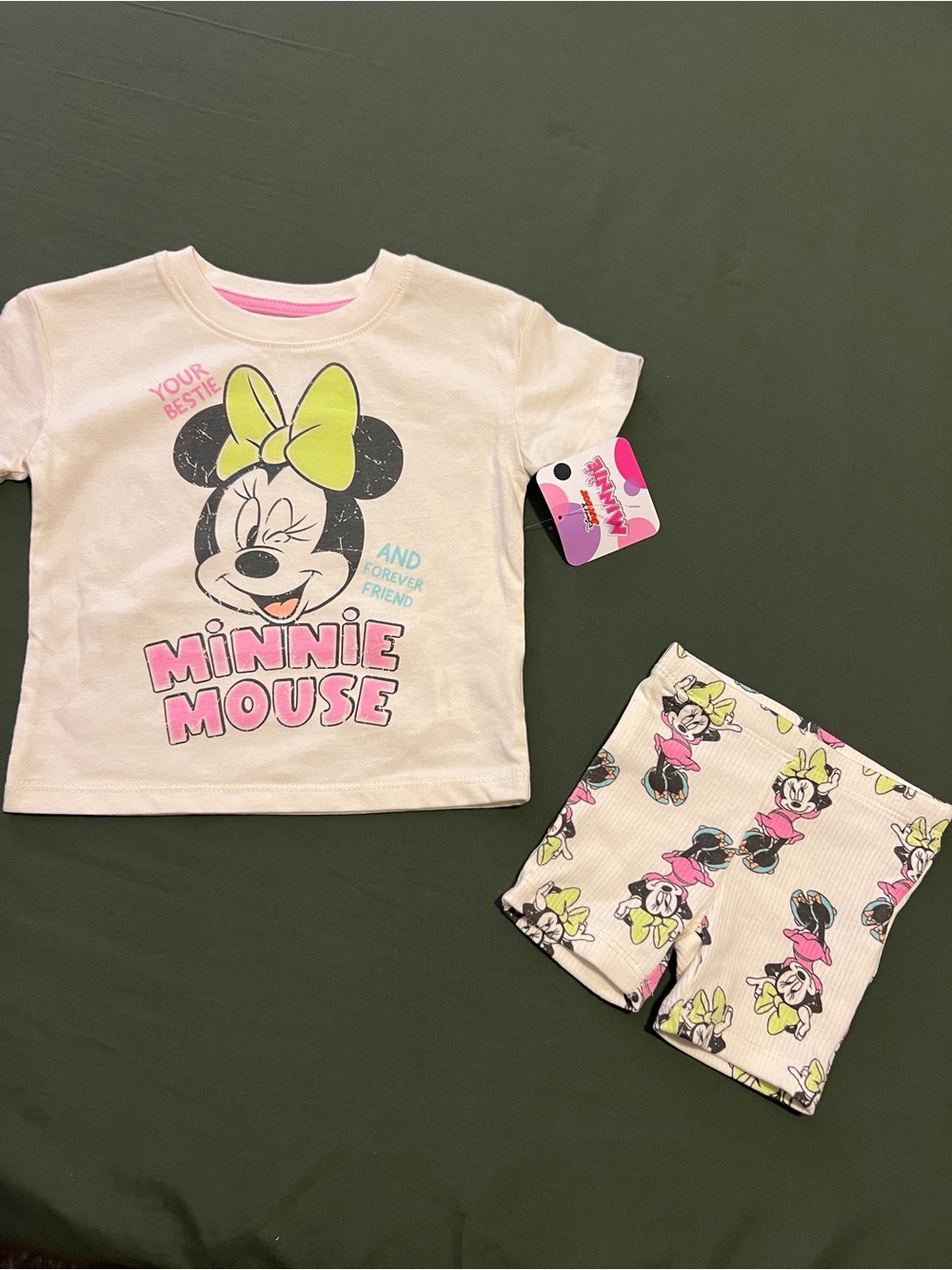 Minnie Mouse Kids Pajama Set Size 12M
